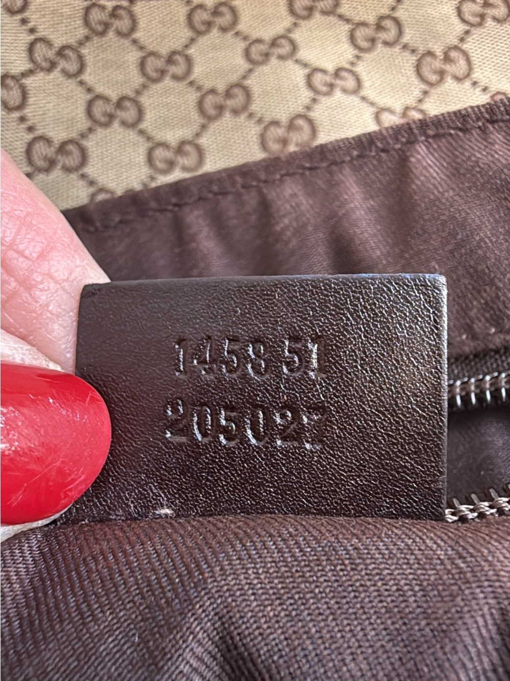 Gucci Vintage GG Canvas Belt Bag Waist Bag 145851 205027 Brown Leather Italy - Picture 6 of 11